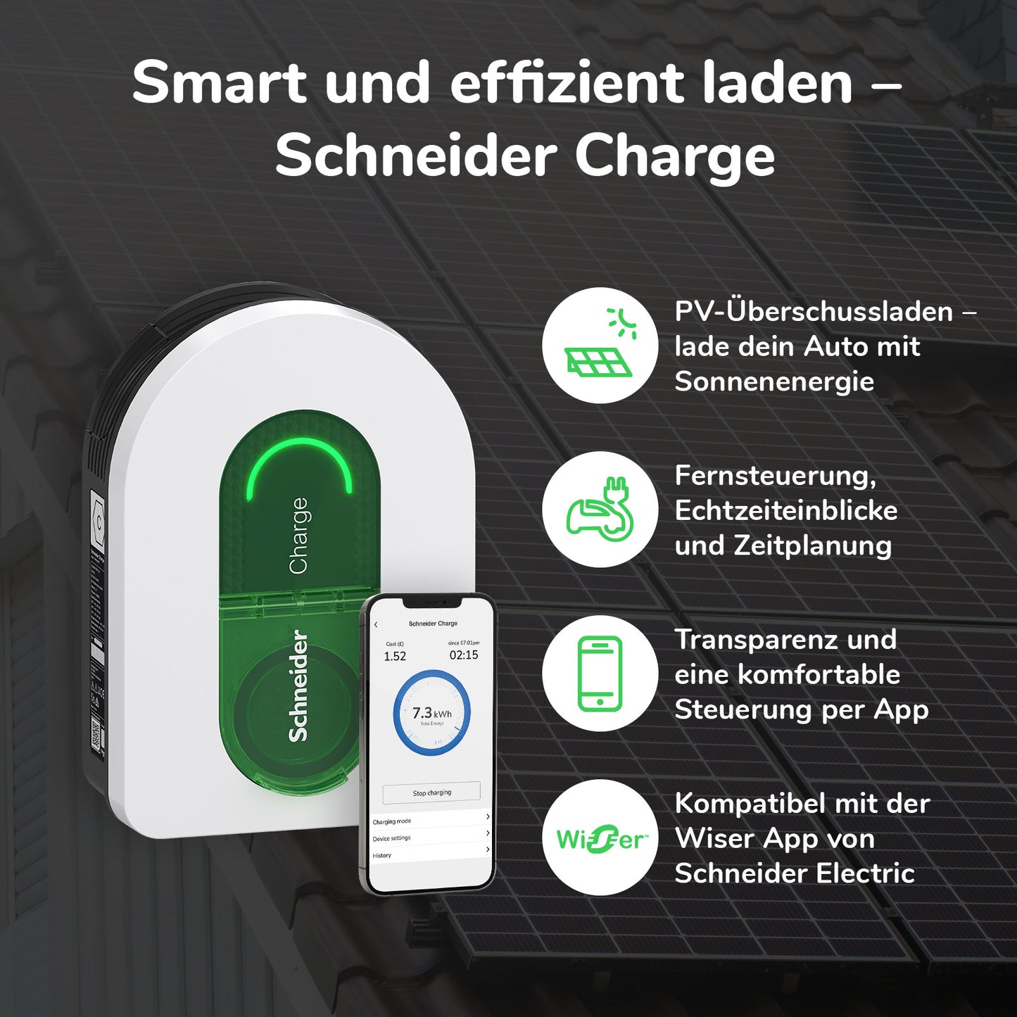 Schneider Charge smarte Wallbox (11 kW) mit Kabel