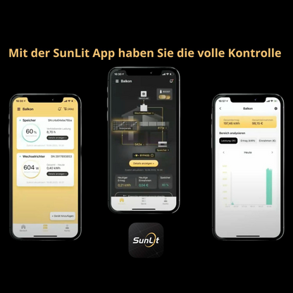 SunLit Solar Balkonkraftwerkspeicher BK215 (bis 8,6 kWh)