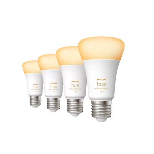 PHILIPS Hue White Ambiance E27 4-er 570lm Bundle