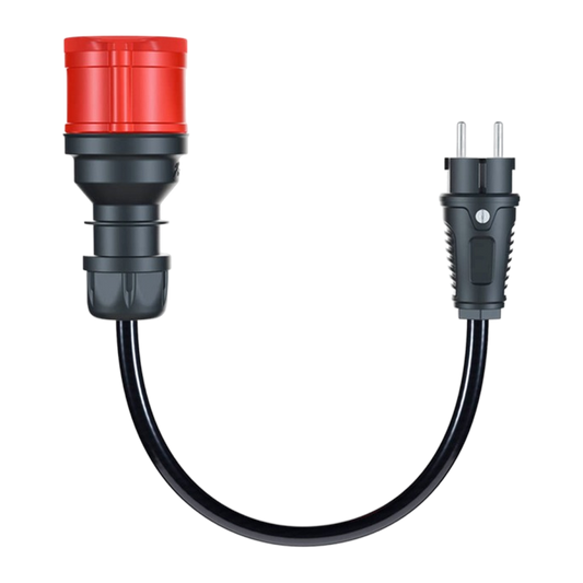 go-e Adapter für Gemini flex 11 kW, CEE rot Drehstrom 16A > Haushaltssteckdose