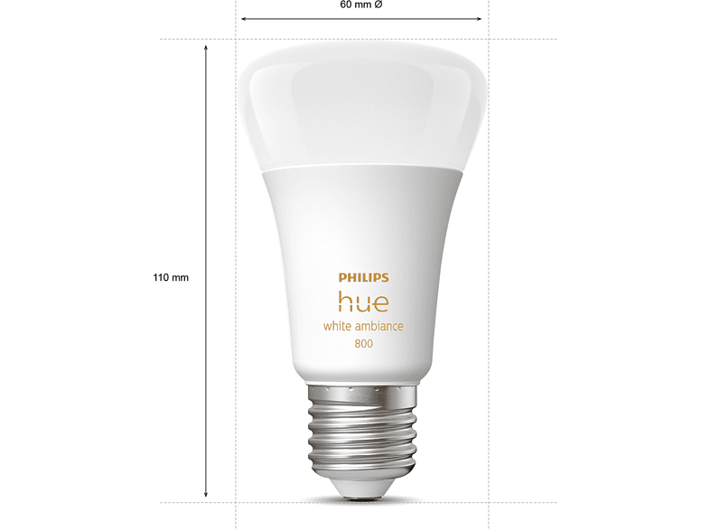 PHILIPS Hue White Ambiance E27 4-er 570lm Bundle